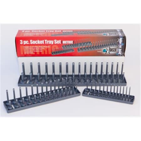 Hansen Global HANSEN GLOBAL HR9302 3 Piece Metric Socket Holder HR9302